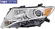 Driver Side Headlight, with Bulb, Halogen, Clear Lens, CAPA Certified