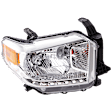 Passenger Side Headlight, with Bulb, Halogen, SR/SR5/Limited Models, without Level Adjuster