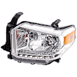 Driver Side Headlight, with Bulb, Halogen, SR/SR5/Limited Models, without Level Adjuster