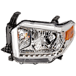 Driver Side Headlight, with Bulb, Halogen, SR/SR5/Limited Models, without Level Adjuster, CAPA CERTIFIED