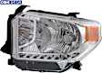 Driver Side Headlight, with Bulb, Halogen, SR/SR5/Limited Models, without Level Adjuster, CAPA CERTIFIED