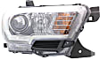 Passenger Side Headlight, with Bulb, Halogen, without LED Daytime Running Lights, with Fog Lights