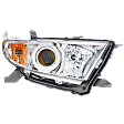 Passenger Side Headlight, with Bulb, Halogen, Except Hybrid Model, USA Built Vehicle, CAPA CERTIFIED