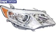 Passenger Side Headlight, with Bulb, Halogen, L/LE/XLE/Hybrid Models, CAPA CERTIFIED