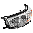 Driver Side Headlight, with Bulb, Halogen, without Smoked Chrome Accent, CAPA Certified