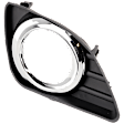 Front, Passenger Side Fog Light Trim, Primed, Except Hybrid Model