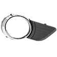 Front, Passenger Side Fog Light Trim, Black and Chrome, With Park Distance Control Sensor