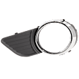 Front, Driver Side Fog Light Trim, Black and Chrome, With Park Distance Control Sensor