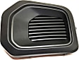 Front, Passenger Side Fog Light Cover, Opening Cover, Textured Black