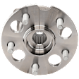 Rear, Driver or Passenger Side Wheel Hub, With Bearing, 5 x 4.49 in. Bolt Pattern, AWD