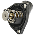Thermostat Housing - Black, Direct Fit, Sold individually, Includes Seal and Jiggle Pin