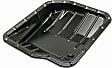 Transmission Pan, Black, Steel