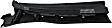 Passenger Side Wiper Cowl Grille, Textured Black