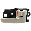 Front or Rear, Passenger Side Interior Door Handle, Beige, With Door Lock Button