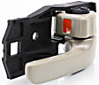 Front or Rear, Passenger Side Interior Door Handle, Beige, With Door Lock Button