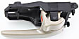 Front or Rear, Passenger Side Interior Door Handle, Beige, With Door Lock Button