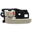 Front or Rear, Driver Side Interior Door Handle, Beige, With Door Lock Button