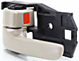 Front or Rear, Driver Side Interior Door Handle, Beige, With Door Lock Button