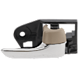 Front or Rear, Passenger Side Interior Door Handle, Chrome Lever, With Door Lock Button