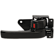 Front or Rear, Passenger Side Interior Door Handle, Black, With Door Lock Button