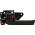 Front or Rear, Driver Side Interior Door Handle, Black, With Door Lock Button