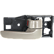 Front, Passenger Side Beige Interior Door Handle, With door lock button