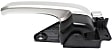Front or Rear, Driver Side Interior Door Handle, Silver Lever, With Door Lock Button