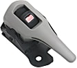 Front Or Rear, Driver Side Gray lever Interior Door Handle, With Door Lock Button