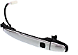 Front, Passenger Side Exterior Door Handle, Primed, Without Key Hole, With Push Button Start, Sensor And Chrome Insert