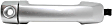 Front, Driver Side Exterior Door Handle, Silver, With Key Hole, With Cover