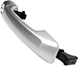 Front, Driver Side Exterior Door Handle, Silver, With Key Hole, With Cover