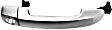 Front, Driver Side Exterior Door Handle, Silver, With Key Hole, With Cover