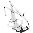 Front, Passenger Side Window Regulator, Power, With 2-Prong Connector