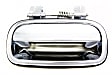 Rear, Driver Side Chrome Exterior Door Handle, Without Key Hole, Extended Cab Pickup