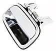Rear, Driver Side Chrome Exterior Door Handle, Without Key Hole, Extended Cab Pickup