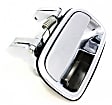 Rear, Driver Side Chrome Exterior Door Handle, Without Key Hole, Extended Cab Pickup