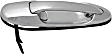 Rear, Passenger Side Chrome Exterior Door Handle, Without Key Hole