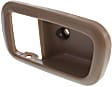 Rear, Driver Side, Interior, Door Handle Trim, Plastic, Brown