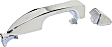 Rear, Passenger Side Chrome Exterior Door Handle, Without Key Hole