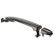 Rear, Driver or Passenger Side Smooth Black Exterior Door Handle, Without Key Hole