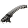 Rear, Driver or Passenger Side Smooth Black Exterior Door Handle, Without Key Hole