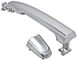 Rear, Driver or Passenger Side Exterior Door Handle, Chrome, Without Key Hole, Without Push Button Start