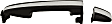 Rear, Driver or Passenger Side Primed Exterior Door Handle, Without Key Hole