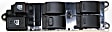 Front, Driver Side Window Switch, Black, 6-Button