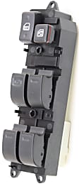 Front, Driver Side Window Switch, Black, 6-Button