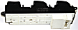 Front, Driver Side Window Switch, Black, 6-Button