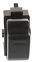 Front, Passenger Side Window Switch, Black, 1-Button