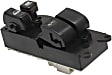 Front, Driver Side Window Switch, Black, 4-Button