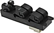 Front, Driver Side Window Switch, Black, 6-Button