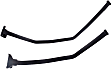 Fuel Tank Strap - Fits 2WD Vehicles only, 26.75 in. Length of Strap 1, 33.63 in. Length of Strap 2, Steel Material